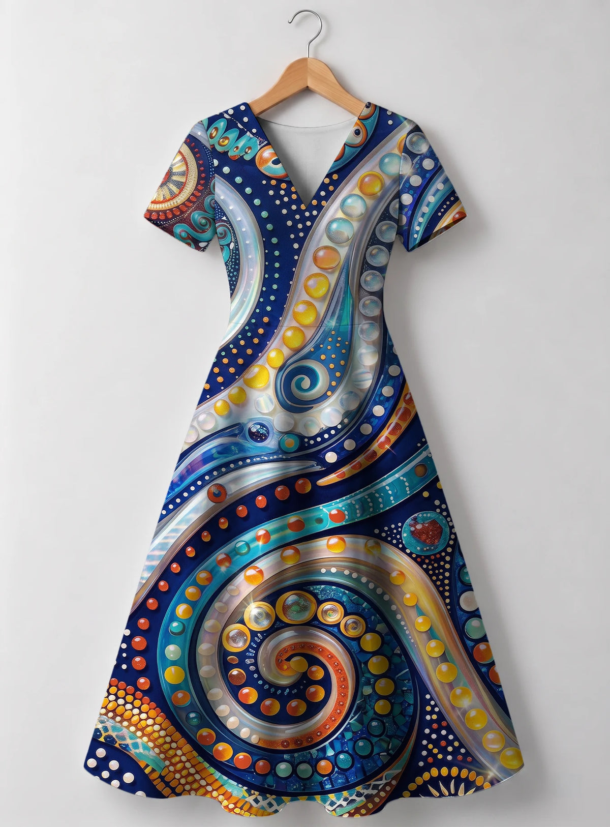 "Kito" V Neck Midi Dress