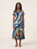 "Kito" V Neck Midi Dress