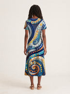 "Kito" V Neck Midi Dress — side