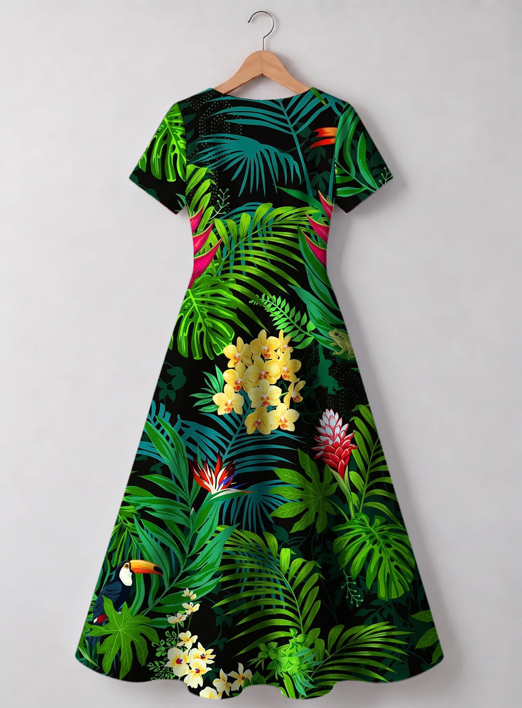 "Kitropiki" V Neck Midi Dress