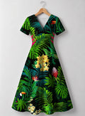 "Kitropiki" V Neck Midi Dress Promo