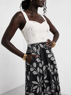 "Kivuli" Corset Dress — close-up of the bodice and the in-seam side pocket