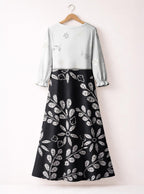 "Kivuli" Long Sleeve Maxi Dress