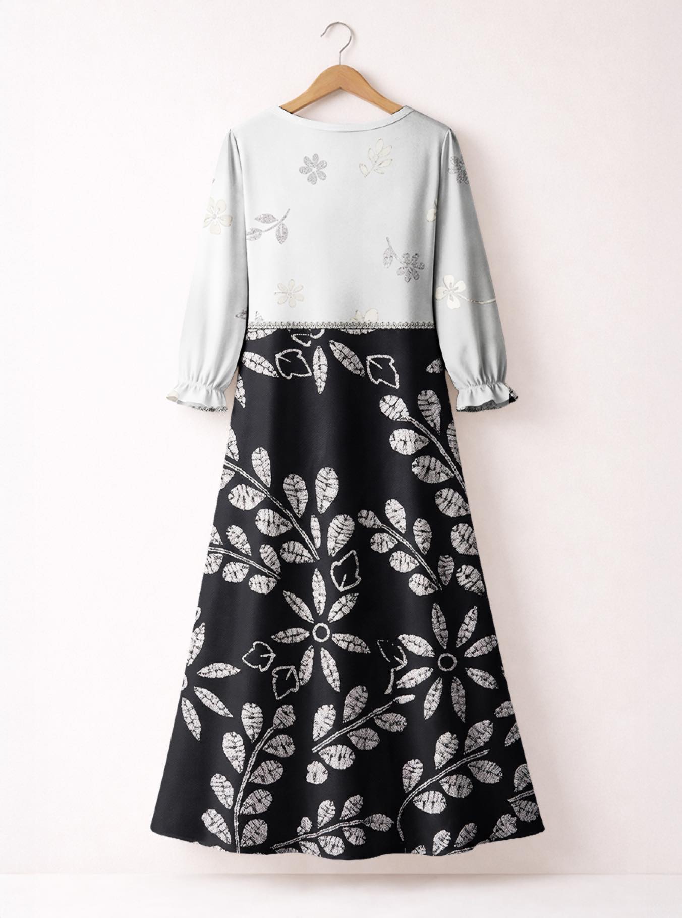 "Kivuli" Long Sleeve Maxi Dress