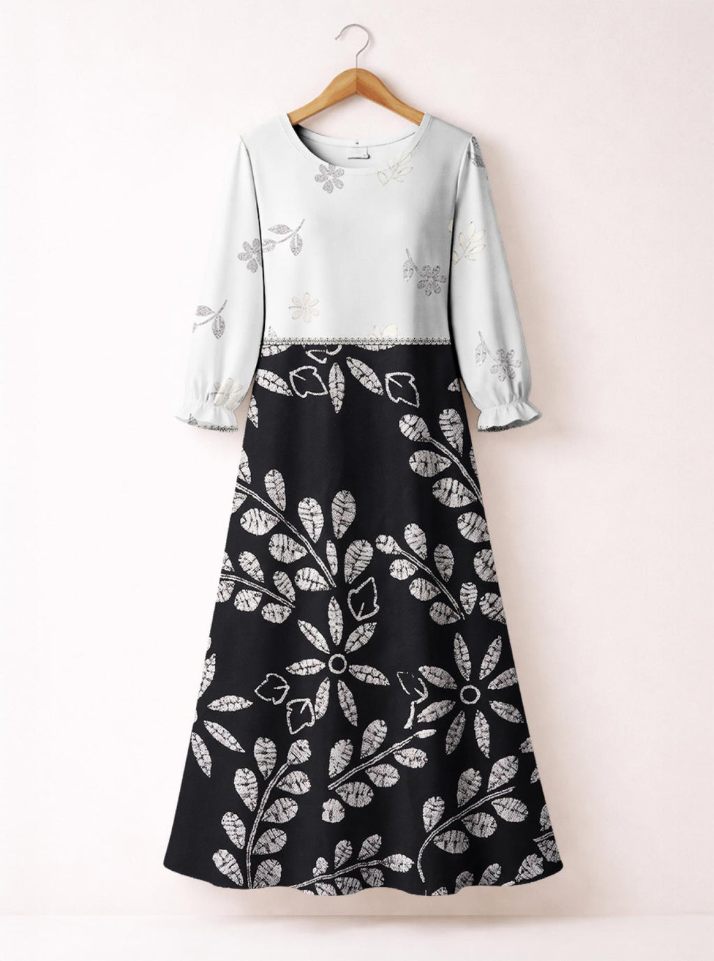 "Kivuli" Long Sleeve Maxi Dress