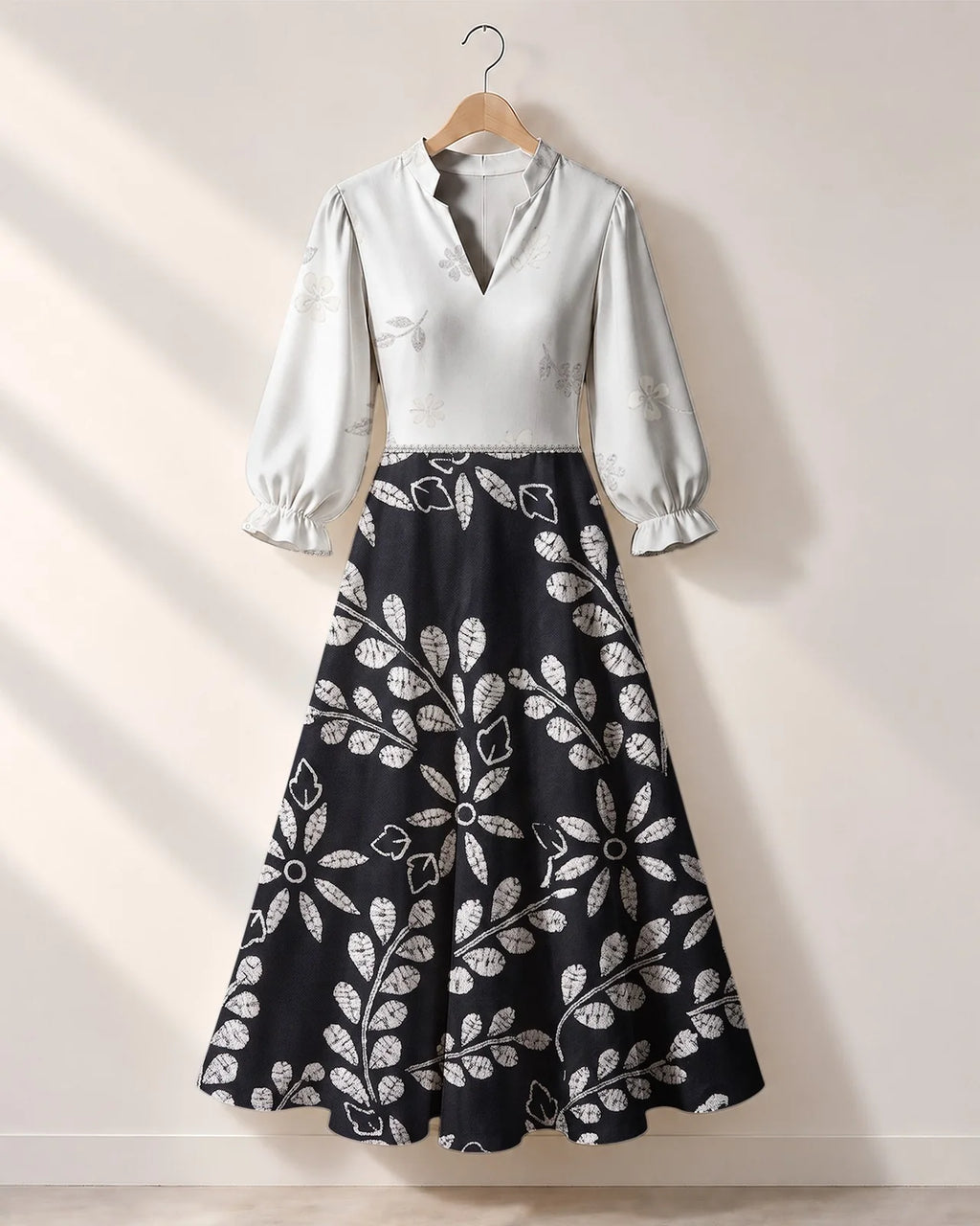 "Kivuli" Long Puff Sleeve Dress