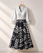 "Kivuli" Long Puff Sleeve Dress