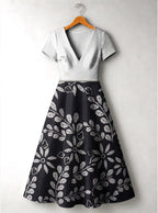 "Kivuli" Short Sleeve Maxi Dress