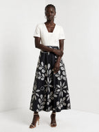"Kivuli" Short Sleeve Maxi Dress — front