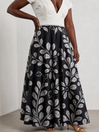 "Kivuli" Short Sleeve Maxi Dress — back