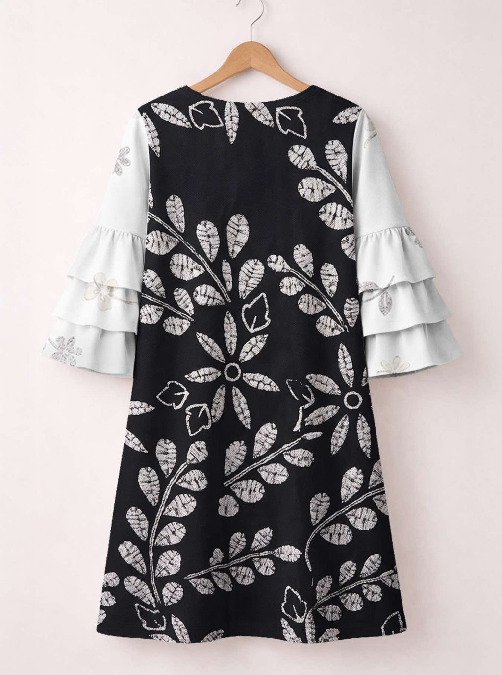 "Kivuli" Stacked Ruffle Sleeve Dress