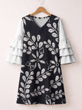 "Kivuli" Stacked Ruffle Sleeve Dress