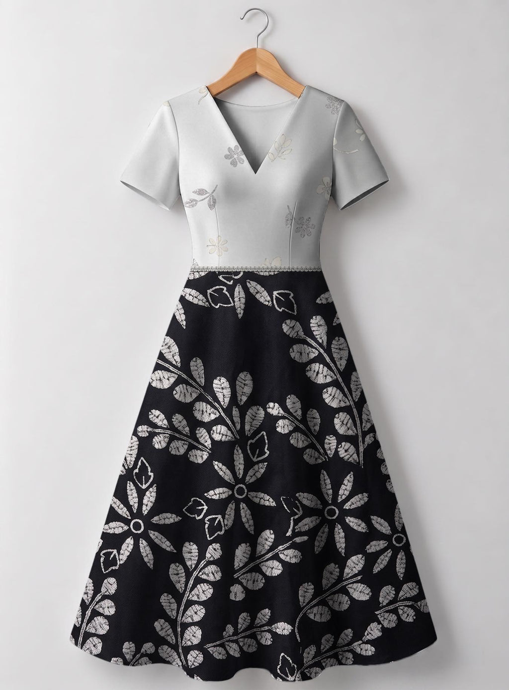 "Kivuli" V Neck Midi Dress
