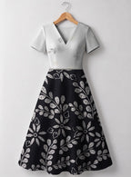 "Kivuli" V Neck Midi Dress
