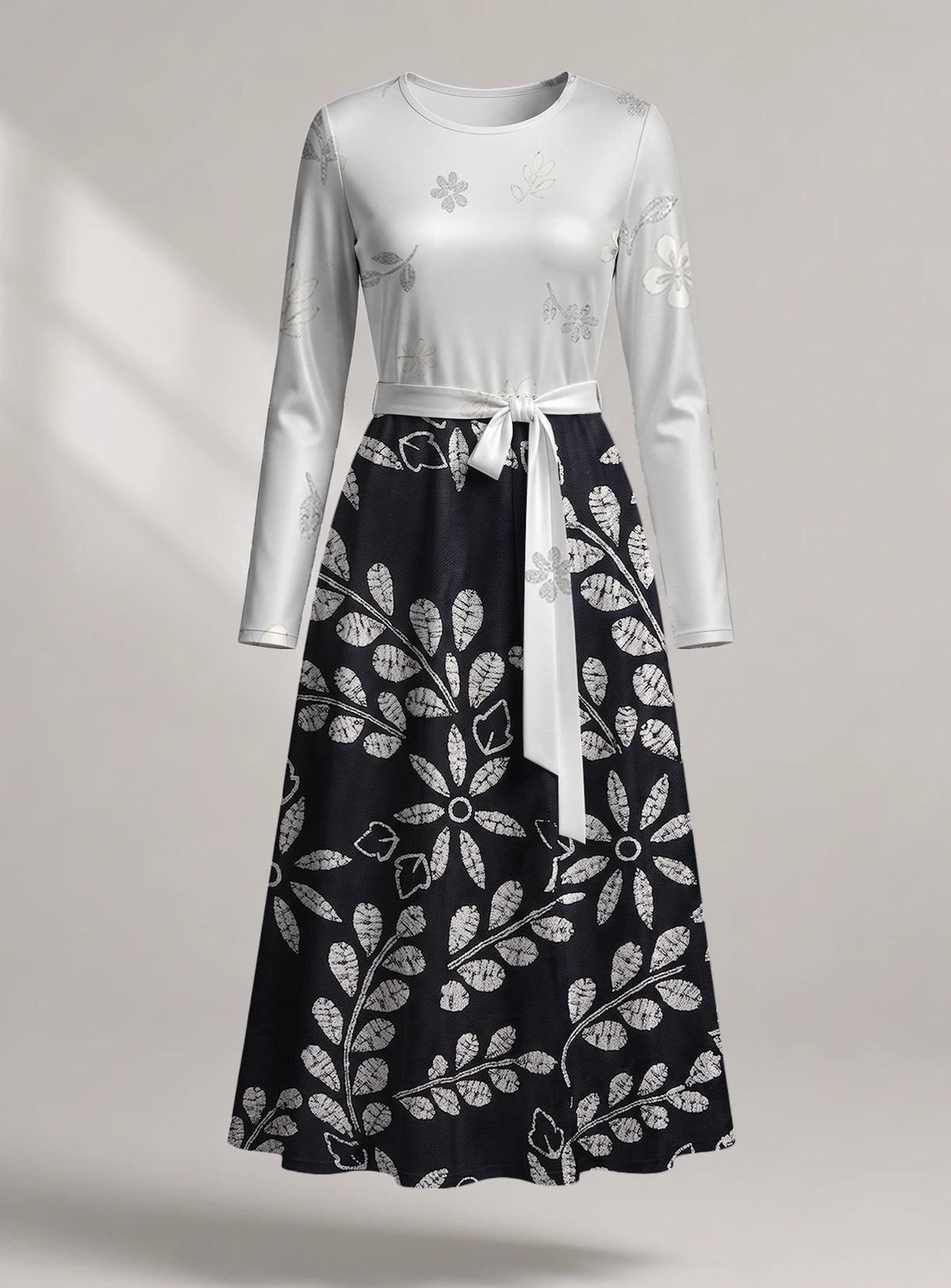 "Kivuli" Long Sleeve Midaxi Dress