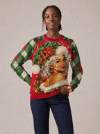 "Kofia" Christmas Sweatshirt — styled view on model