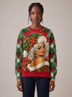 "Kofia" Christmas Sweatshirt — front view on model