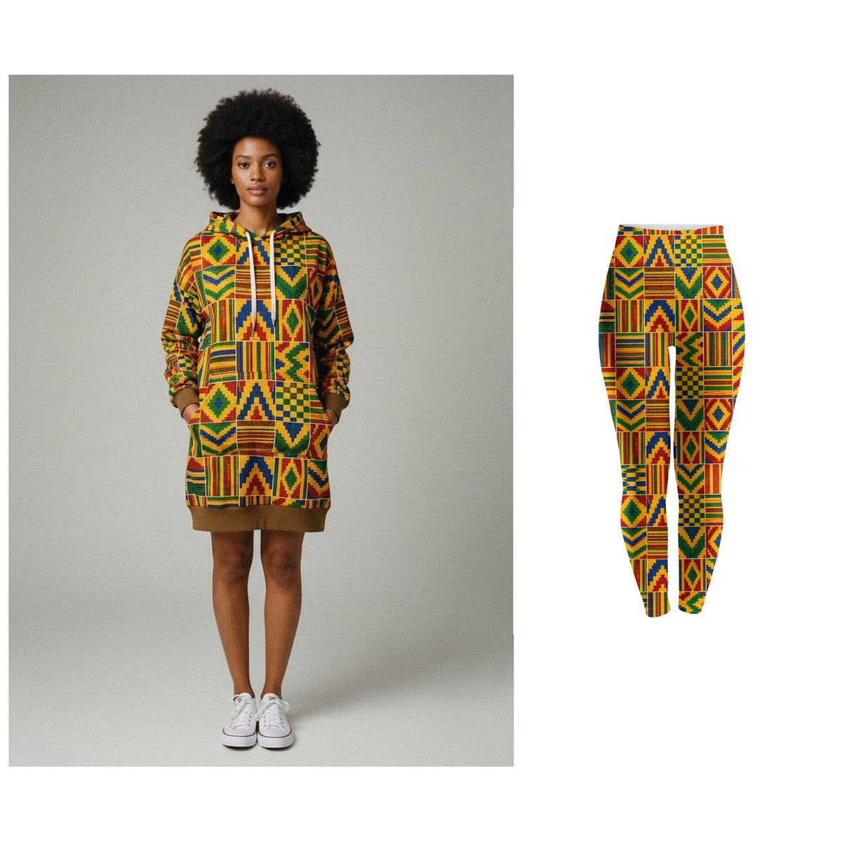 "Kumasi" Hoodie Dress & Leggings Deal — hoodie dress and leggings set