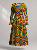 "Kumasi" Viscose Midi Dress