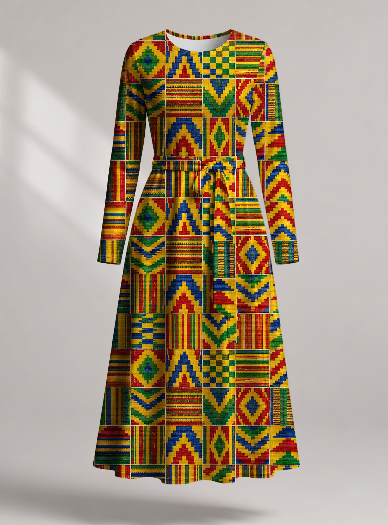 "Kumasi" Viscose Midi Dress — front view