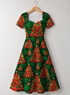 "Kuumba" Sweetheart Midi Dress — front flat