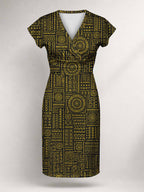 "Lamu" Cap Sleeve Midi Dress Promo