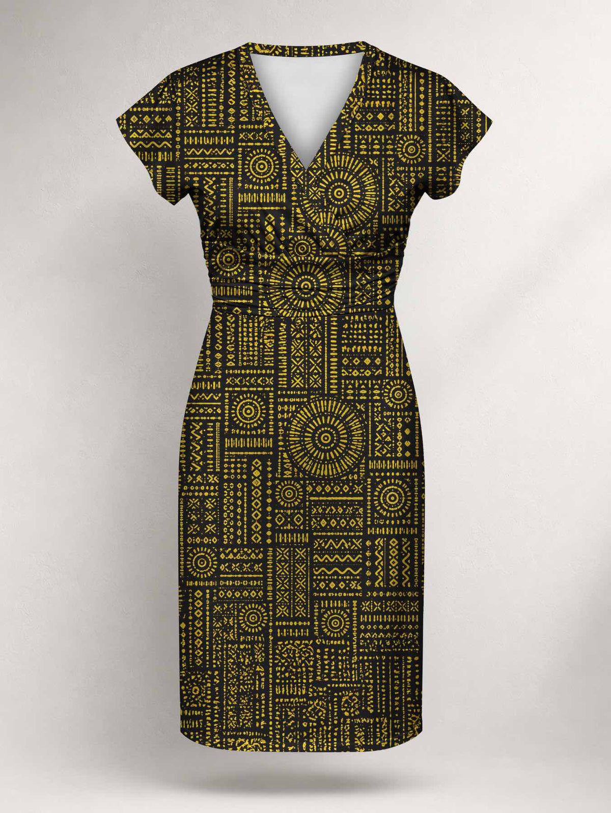 "Lamu" Cap Sleeve Midi Dress Promo