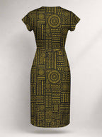 "Lamu" Cap Sleeve Midi Dress Promo