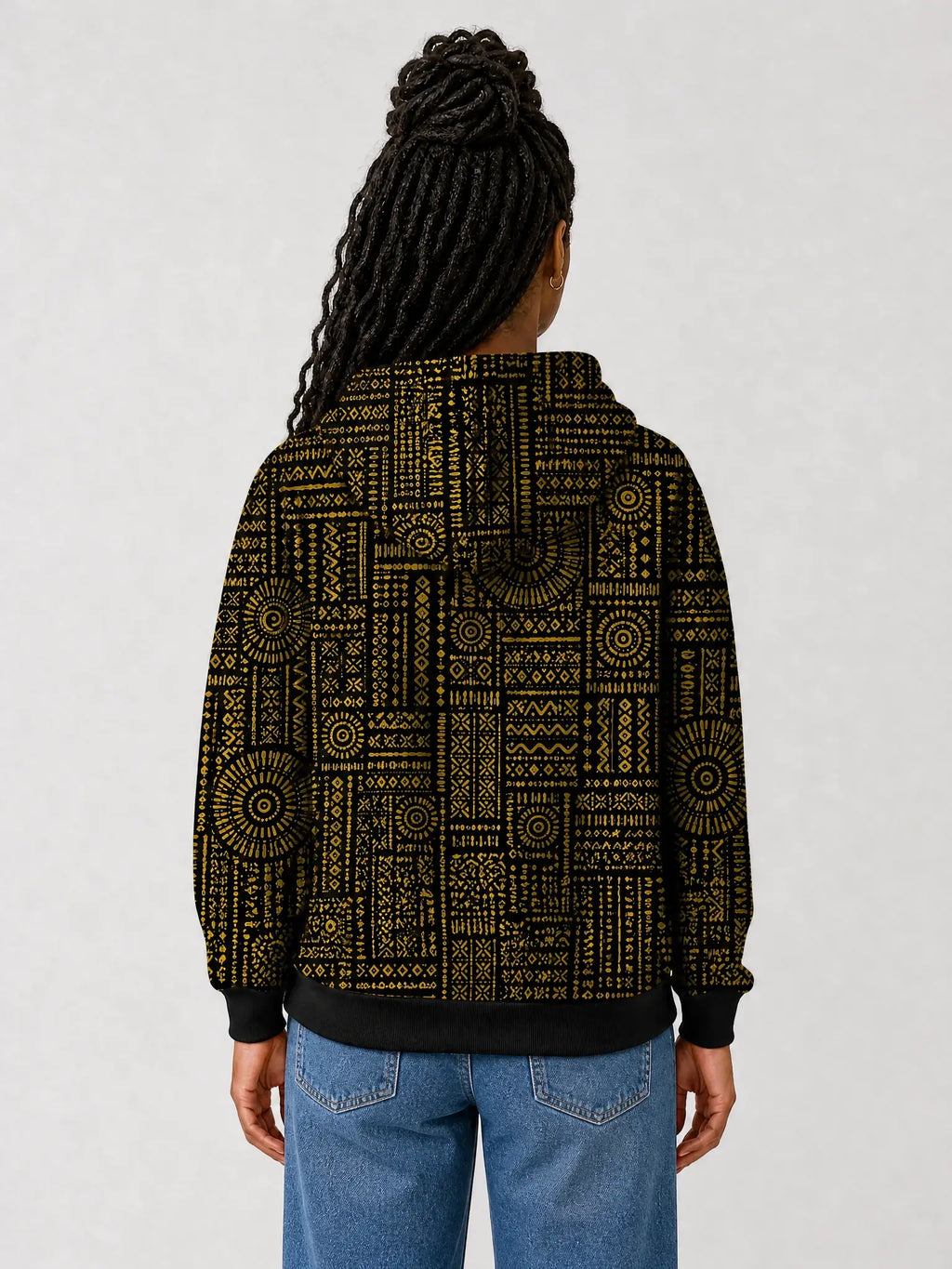 "Lamu" Hoodie — back view on model