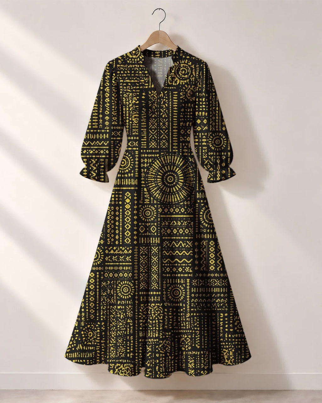 "Lamu" Long Puff Sleeve Dress