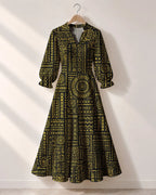 "Lamu" Long Puff Sleeve Dress