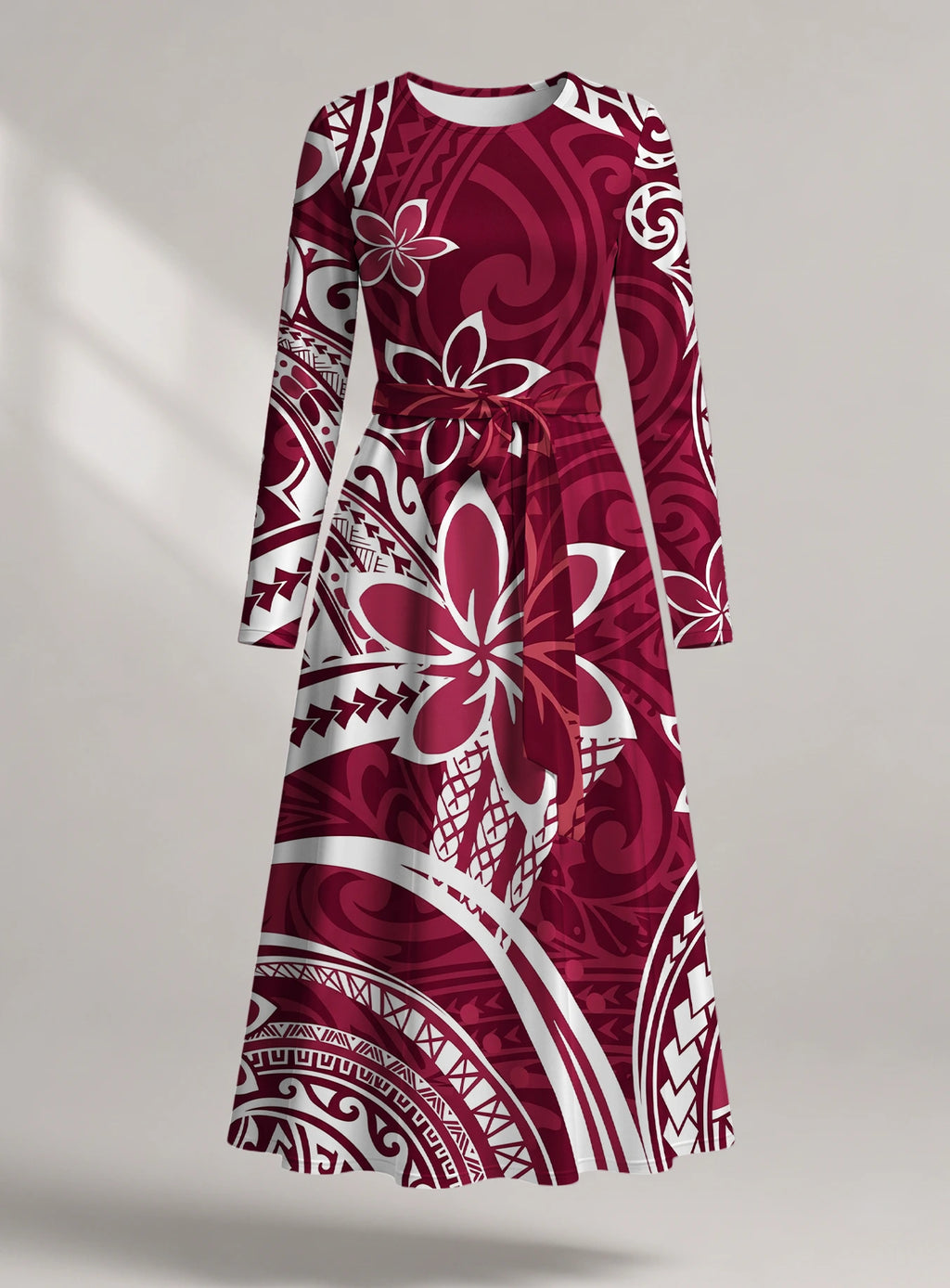 "Lehua" Long Sleeve Midaxi Dress