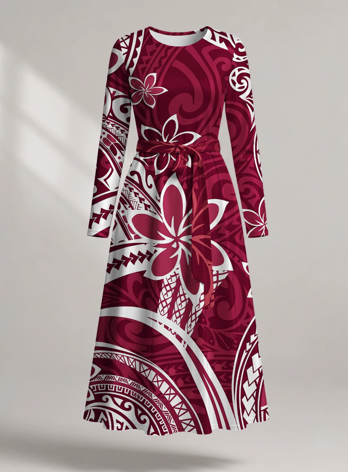 "Lehua" Long Sleeve Midaxi Dress
