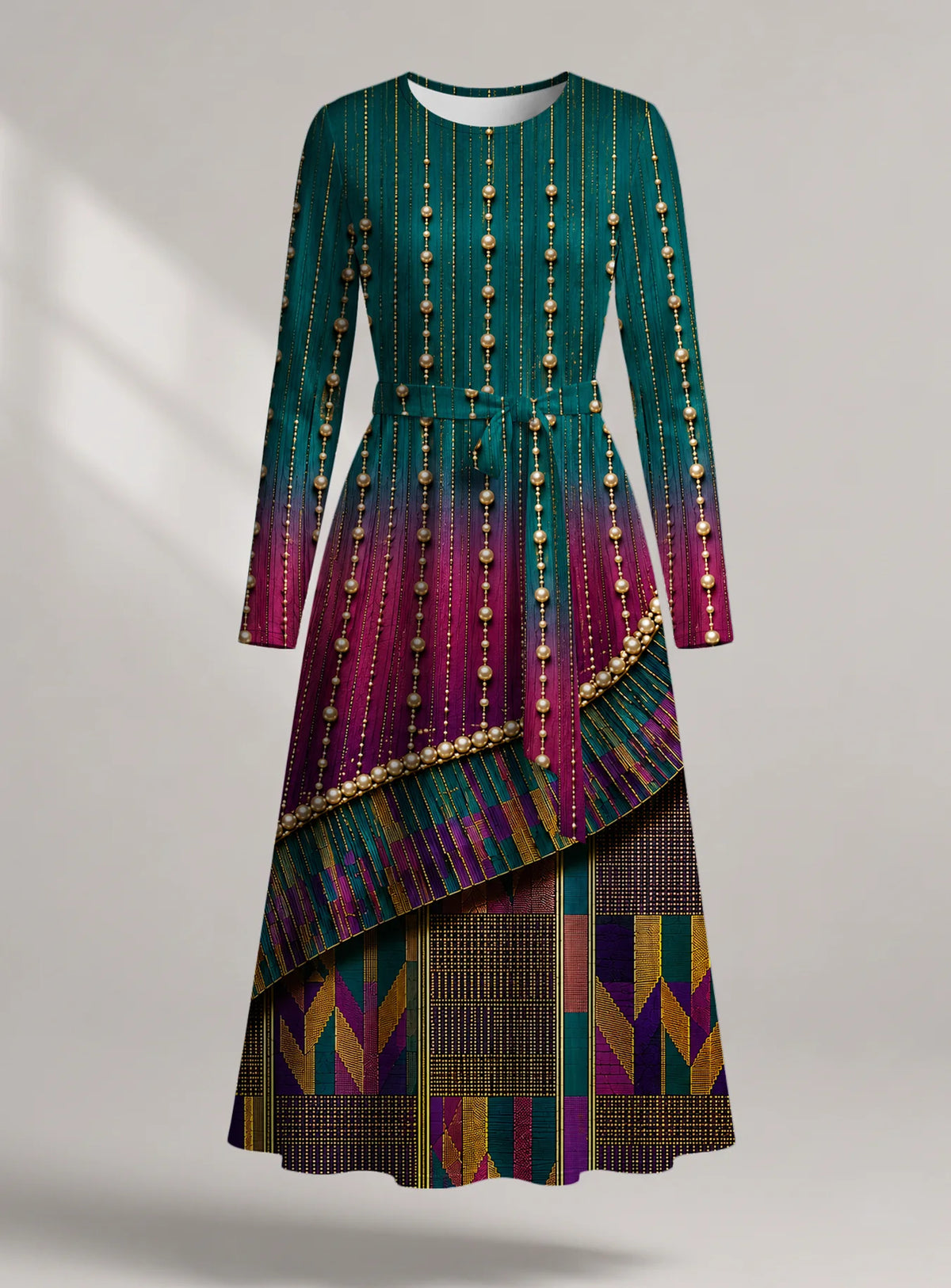 "Lulu" Long Sleeve Midaxi Dress