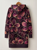 "Machipuko" Hoodie Dress — back flat