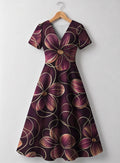 "Machipuko" V Neck Midi Dress