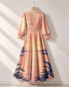 "Machweo" Long Puff Sleeve Dress