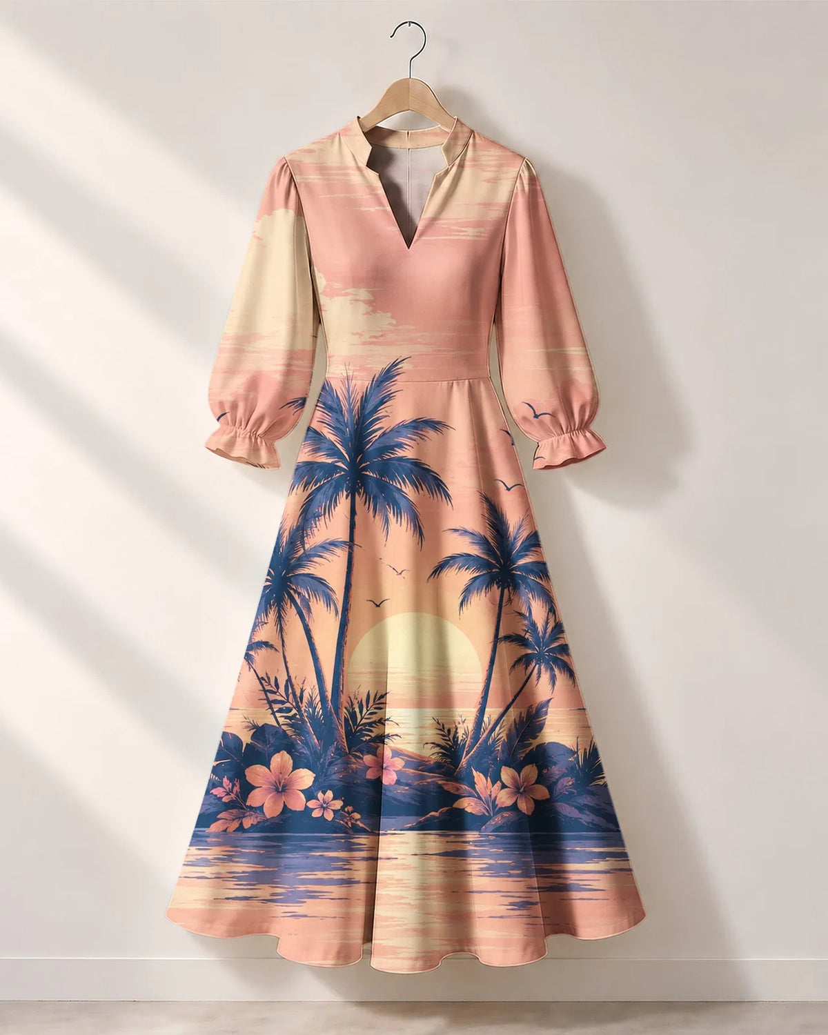 "Machweo" Long Puff Sleeve Dress