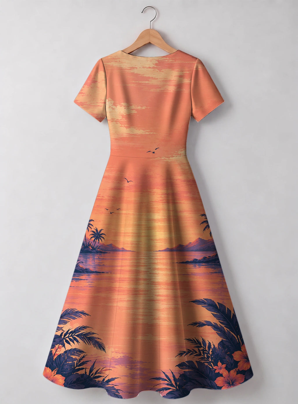 "Machweo" V Neck Midi Dress