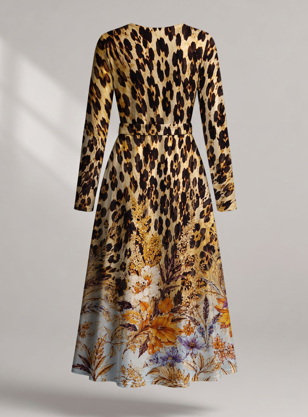 "Madoa" Viscose Midi Dress — back view