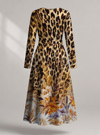 "Madoa" Viscose Midi Dress — back view
