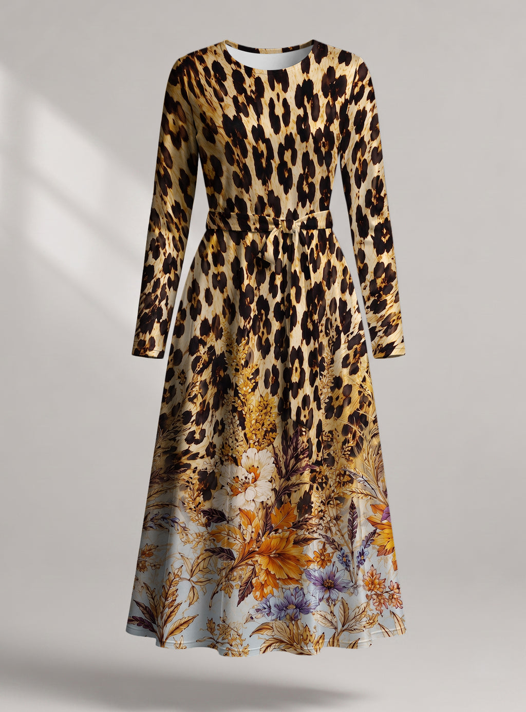 "Madoa" Viscose Midi Dress — front view