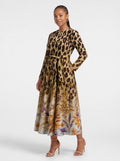 "Madoa" Long Sleeve Midaxi Dress