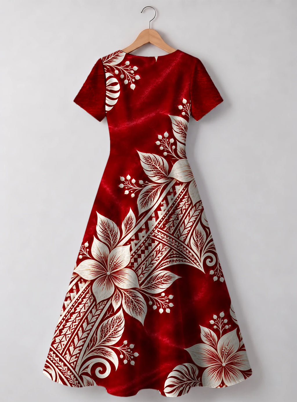 "Mahina" Sweetheart Midi Dress — back flat