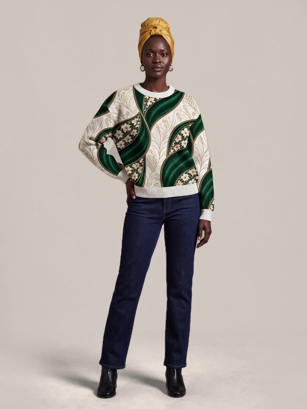 "Maile" Sweatshirt — front view on model