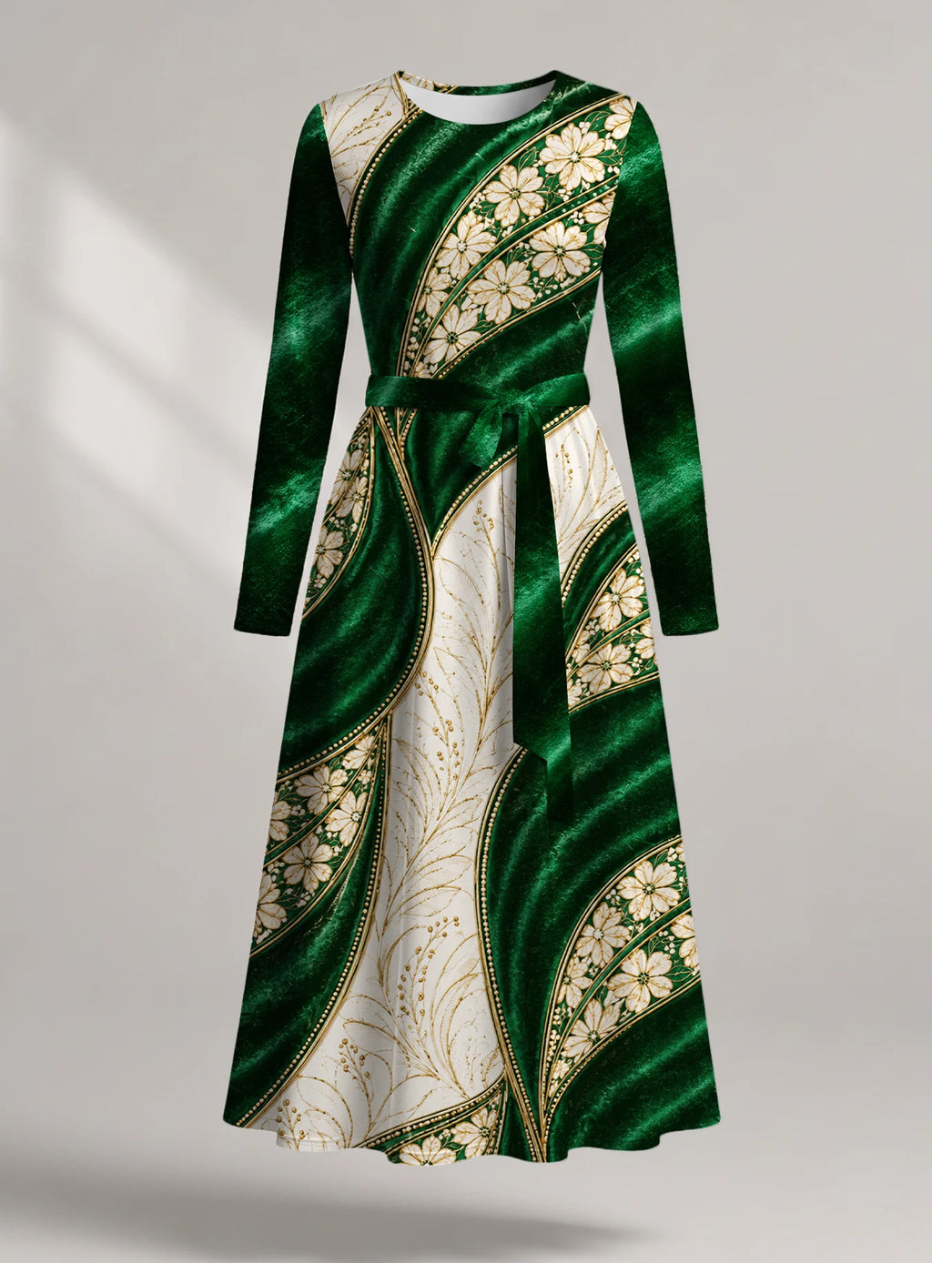 "Maile" Long Sleeve Midaxi Dress