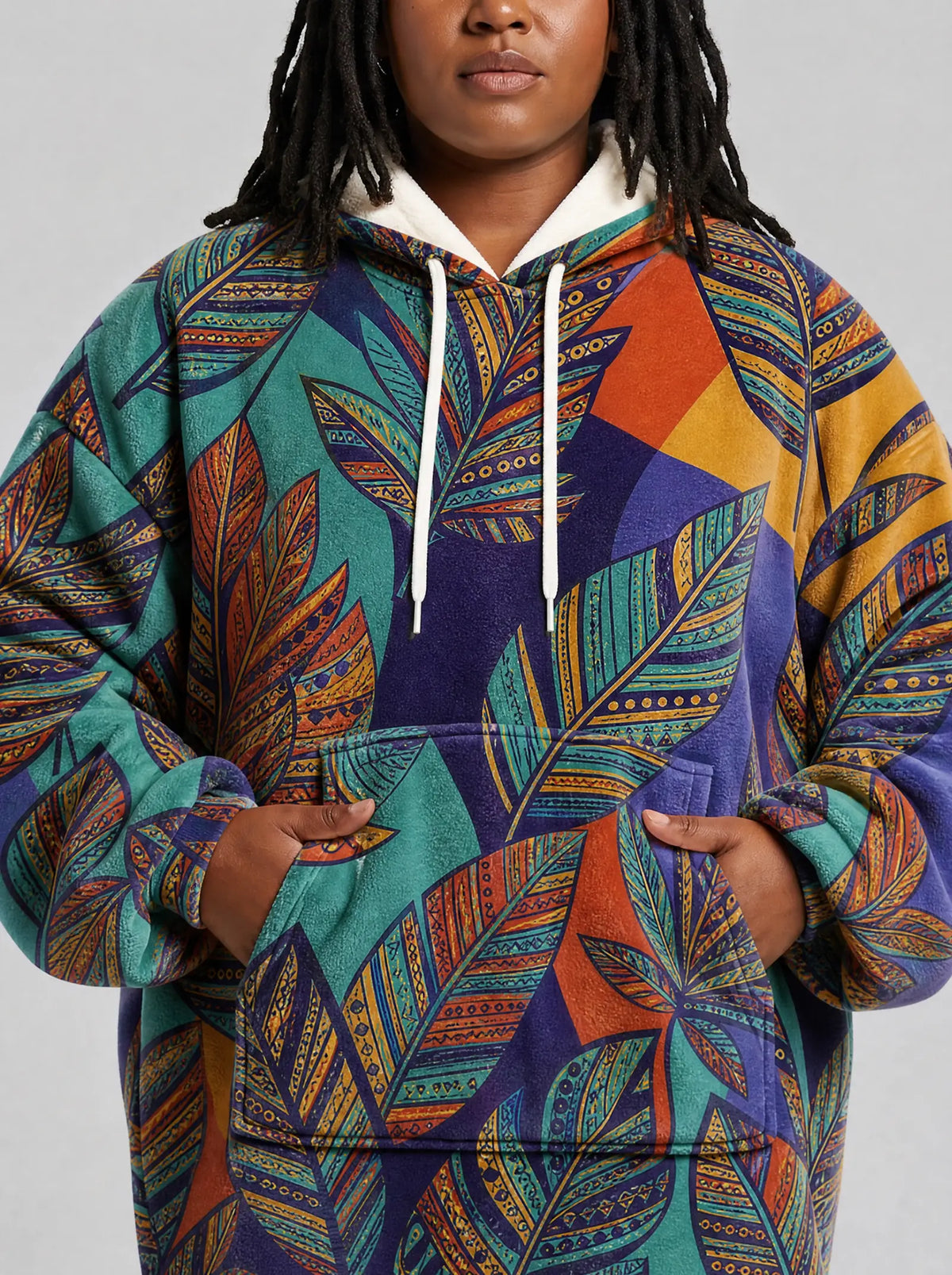 "Majani" Blanket Hoodie — full body