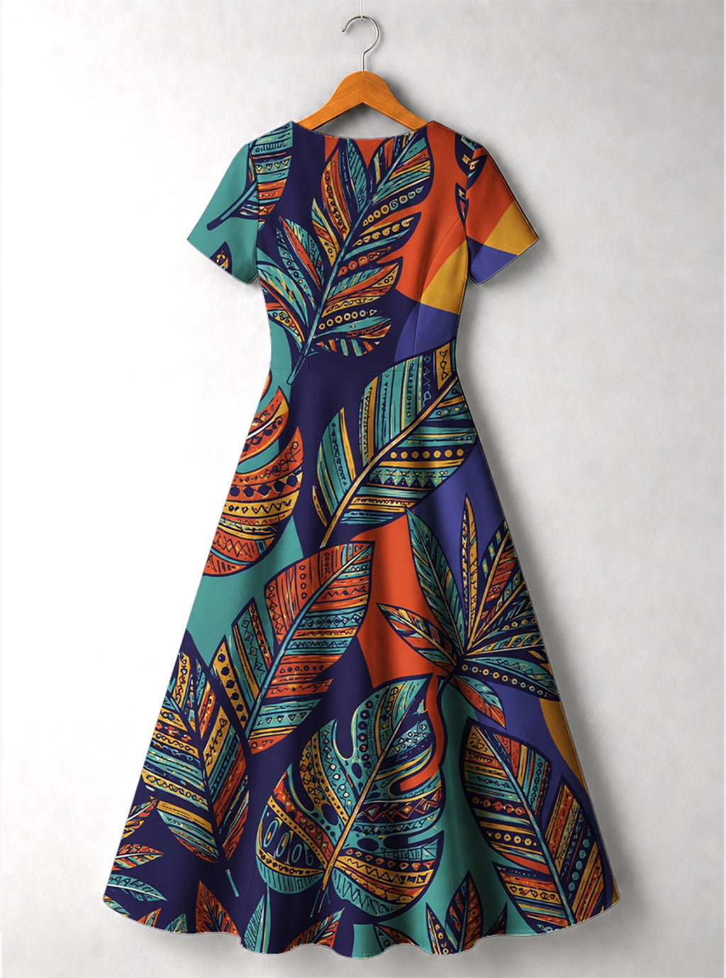 "Majani" Short Sleeve Maxi Dress