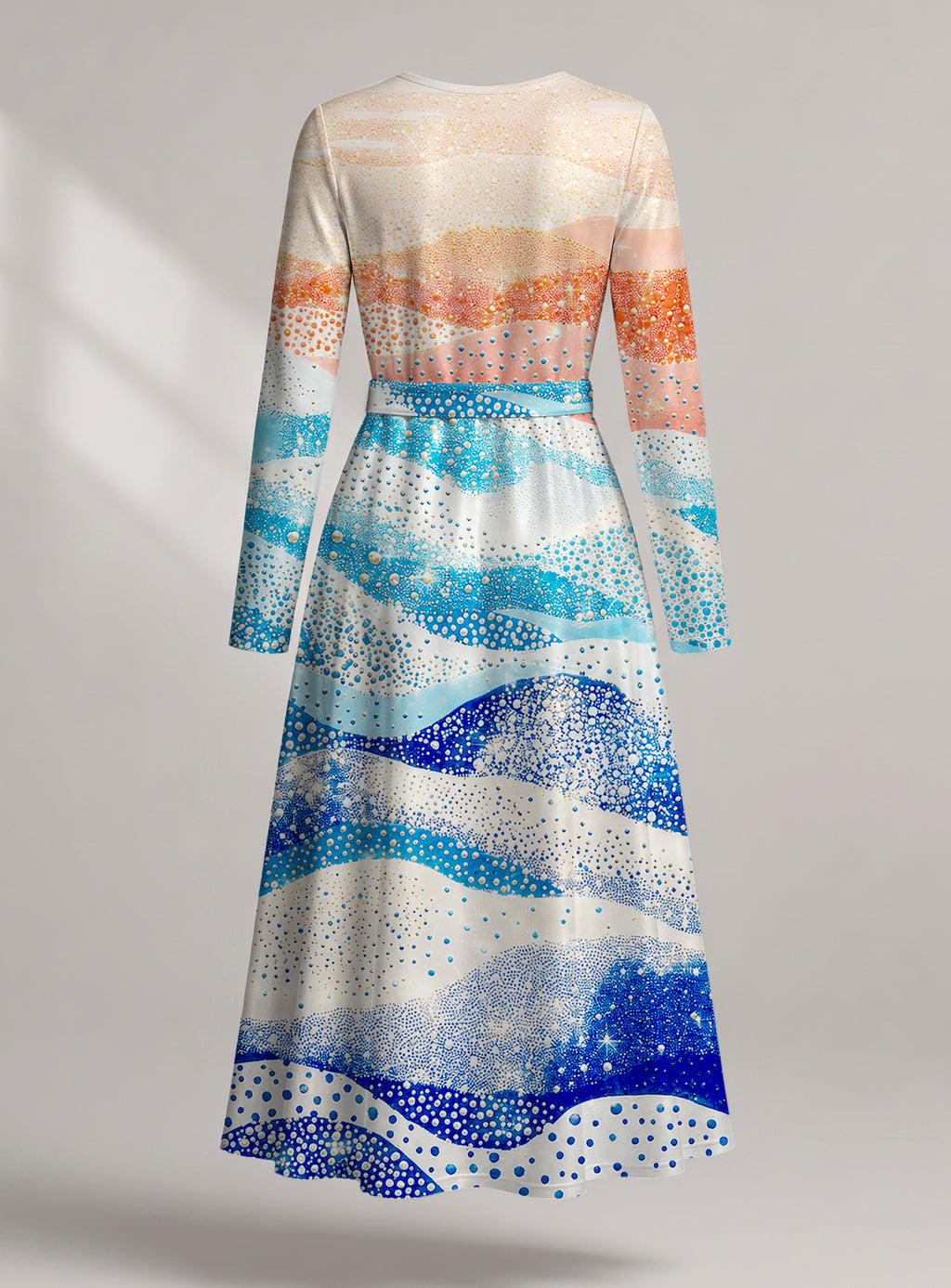 "Maji" Viscose Midi Dress — back view
