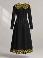 "Mamafo" Long Sleeve Midaxi Dress